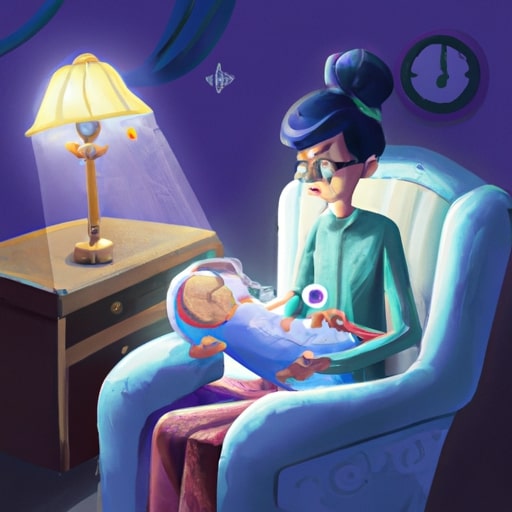 איור של מטפל המעניק סביבה מרגיעה, משתמש בתאורה רכה וצלילים מרגיעים כדי לסייע בוויסות החושים של התינוק.